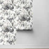 Watercolor floral peel and stick wallpaper roll NW47800 from NextWall