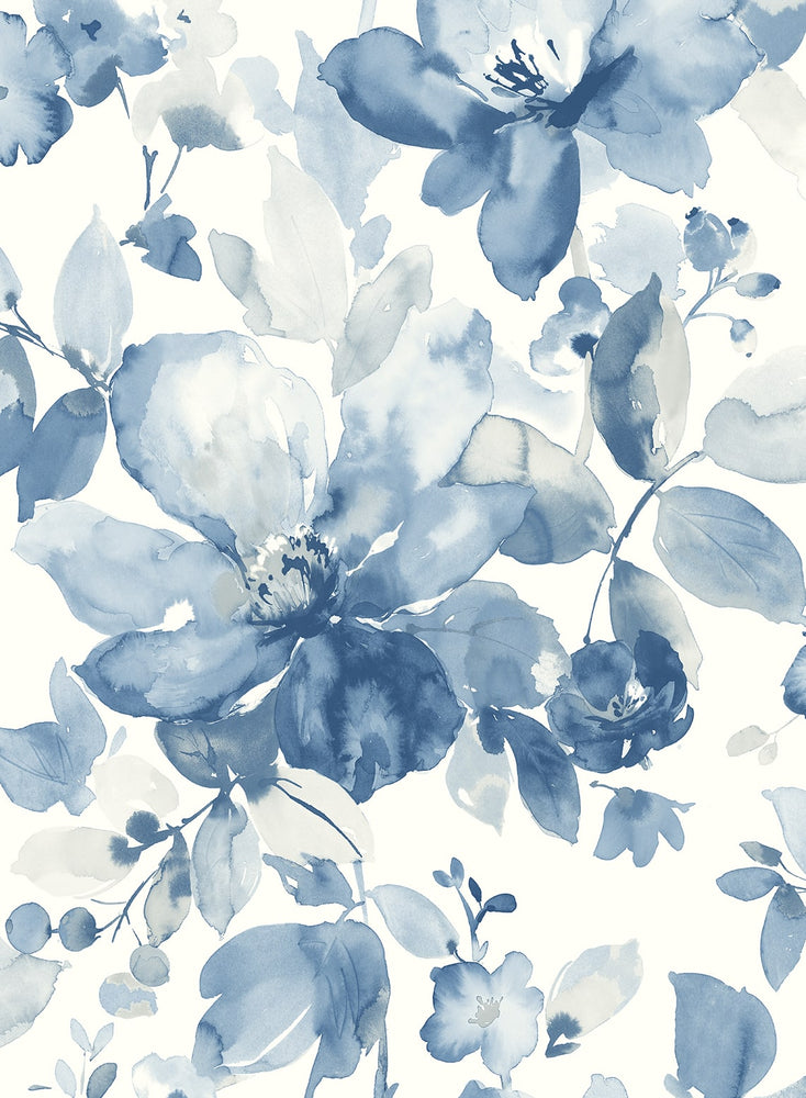Watercolor floral peel and stick wallpaper NW47802 from NextWall