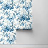 Watercolor floral peel and stick wallpaper roll NW47802 from NextWall