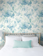 Watercolor floral peel and stick wallpaper bedroom NW47804 from NextWall