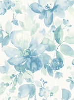 Watercolor floral peel and stick wallpaper NW47804 from NextWall