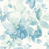 Watercolor floral peel and stick wallpaper NW47804 from NextWall