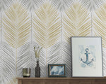 Palm leaf peel and stick wallpaper decor NW47903 from NextWall