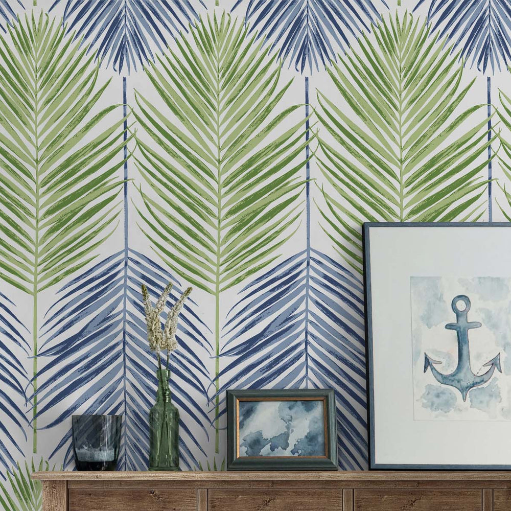 
                  
                    Palm leaf peel and stick wallpaper decor NW47904 from NextWall
                  
                