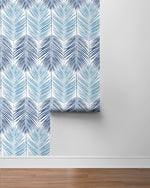 Palm leaf peel and stick wallpaper roll NW47912 from NextWall