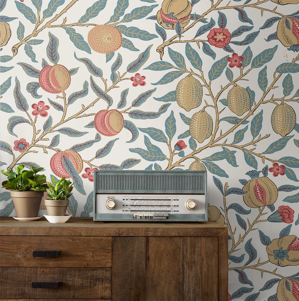 Pomegranate Vintage Premium Peel and Stick Removable Wallpaper