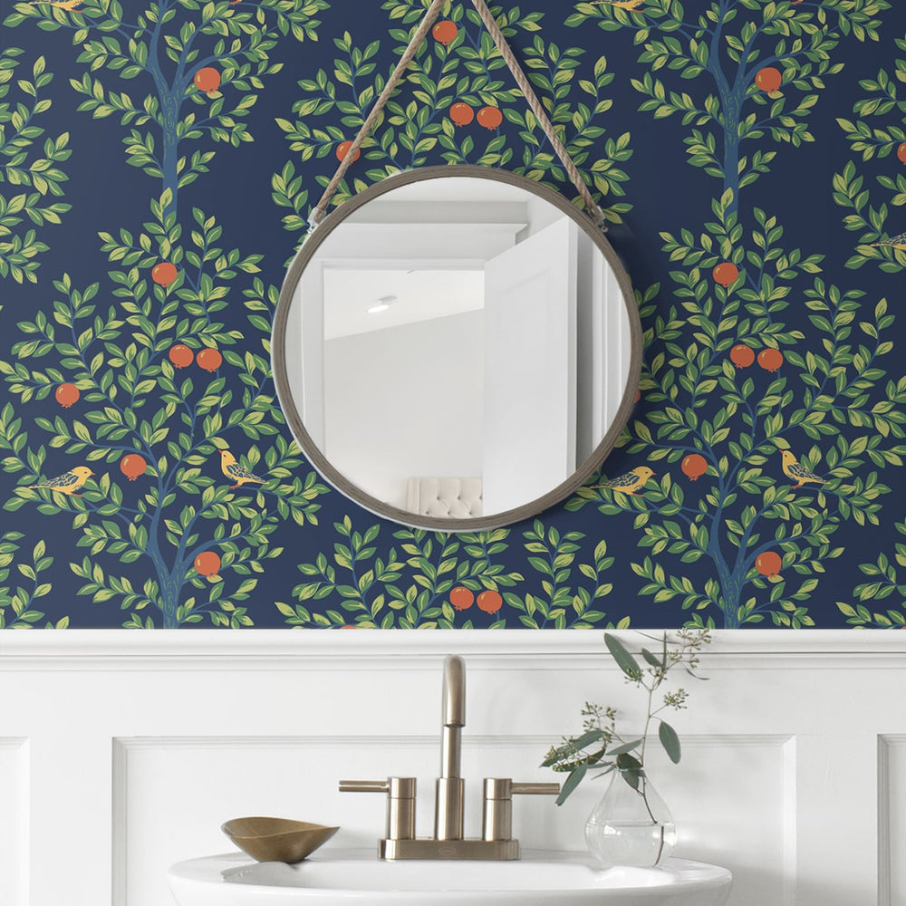 
                  
                    Vintage peel and stick wallpaper bathroom NW48102 from NextWall
                  
                