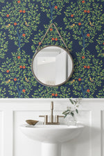Vintage peel and stick wallpaper bathroom NW48102 from NextWall