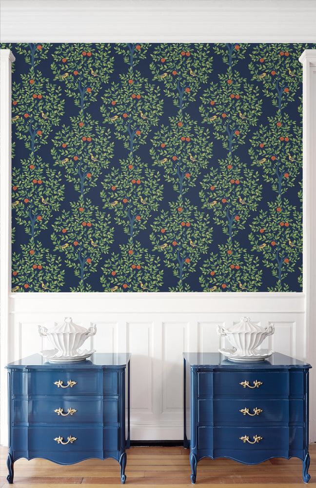 Vintage peel and stick wallpaper entryway NW48102 from NextWall