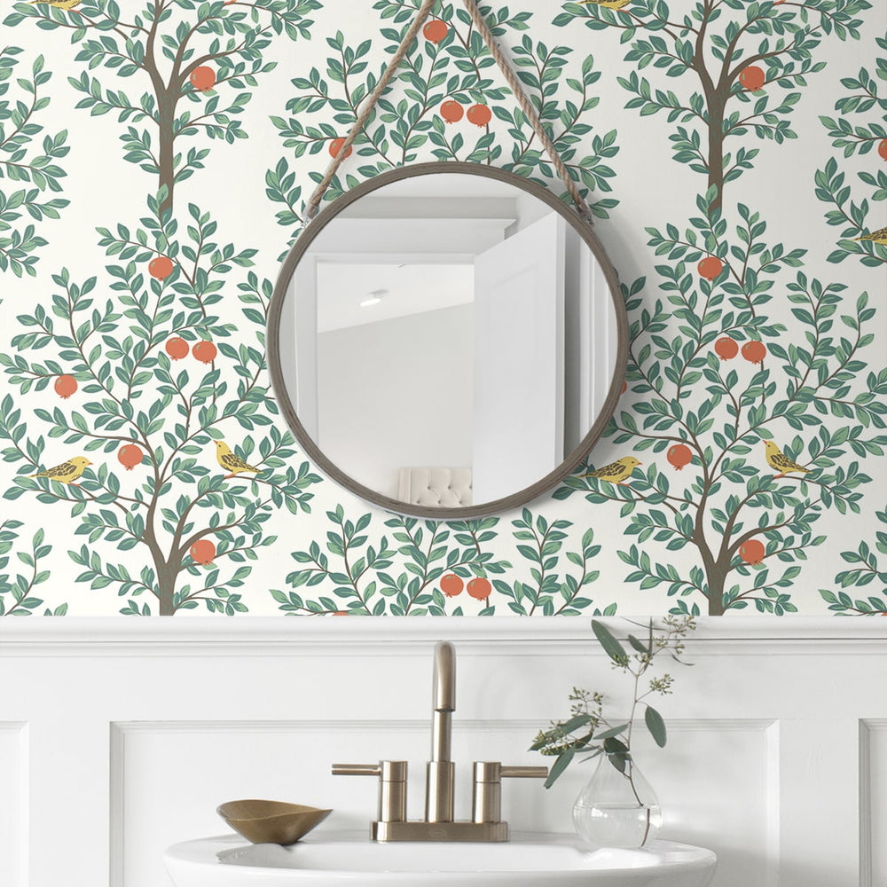 
                  
                    Vintage peel and stick wallpaper bathroom NW48104 from NextWall
                  
                