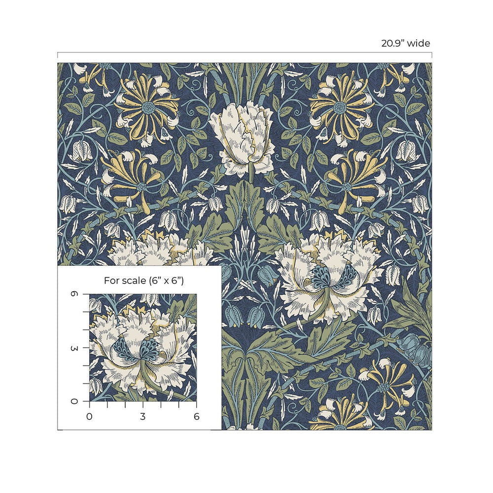 
                  
                    Vintage floral peel and stick wallpaper scale NW48202 from NextWall
                  
                