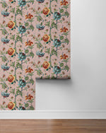 NW48601 jacobean floral peel and stick wallpaper roll from NextWall
