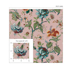 NW48601 jacobean floral peel and stick wallpaper scale from NextWall