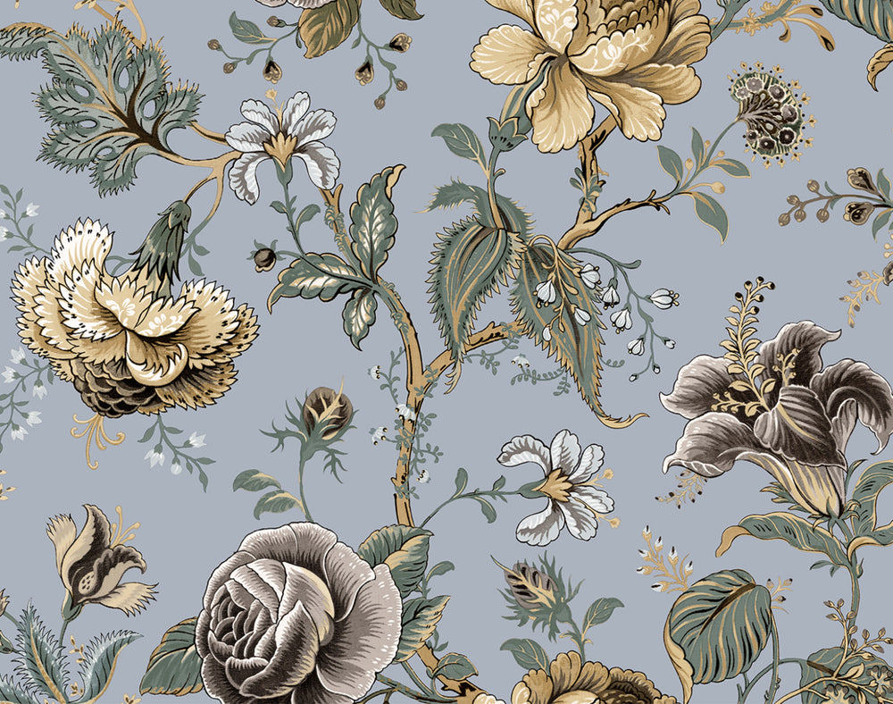 NW48609 jacobean floral peel and stick wallpaper from NextWall