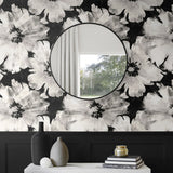 Floral peel and stick wallpaper entryway NW49200 from NextWall