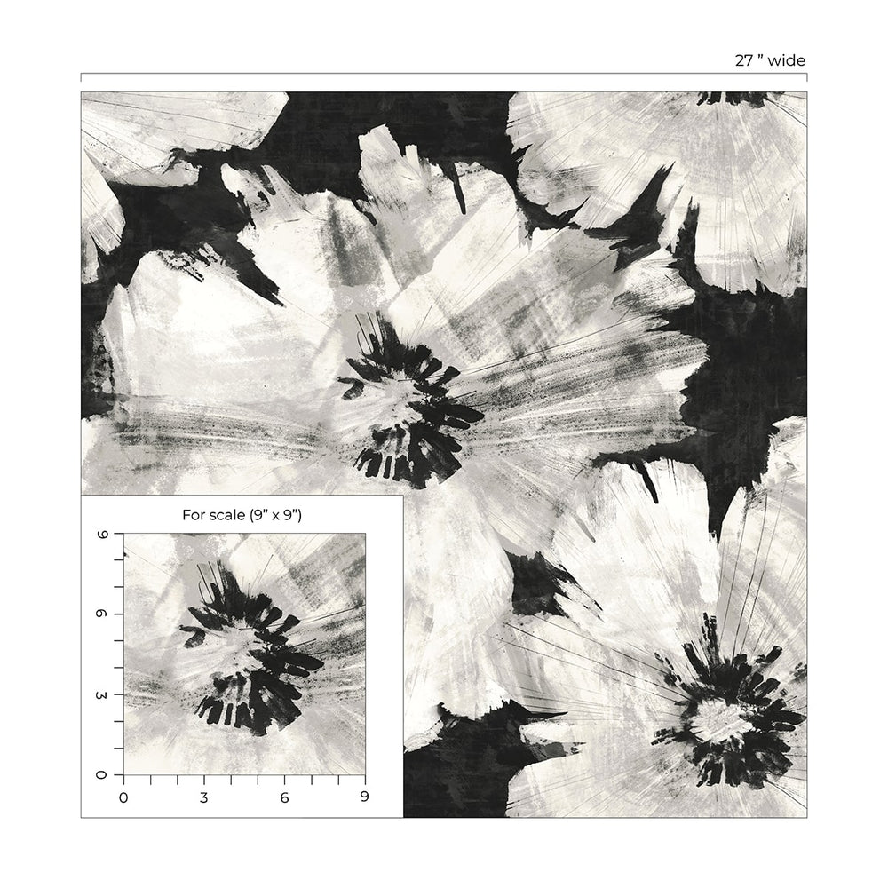 Floral peel and stick wallpaper scale NW49200 from NextWall