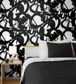 Abstract peel and stick wallpaper bedroom NW49500 from NextWall