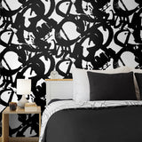 Abstract peel and stick wallpaper bedroom NW49500 from NextWall