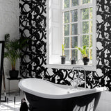Abstract peel and stick wallpaper bathroom NW49500 from NextWall
