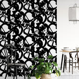 Abstract peel and stick wallpaper dining room NW49500 from NextWall