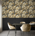 Floral peel and stick wallpaper dining room NW49600 from NextWall