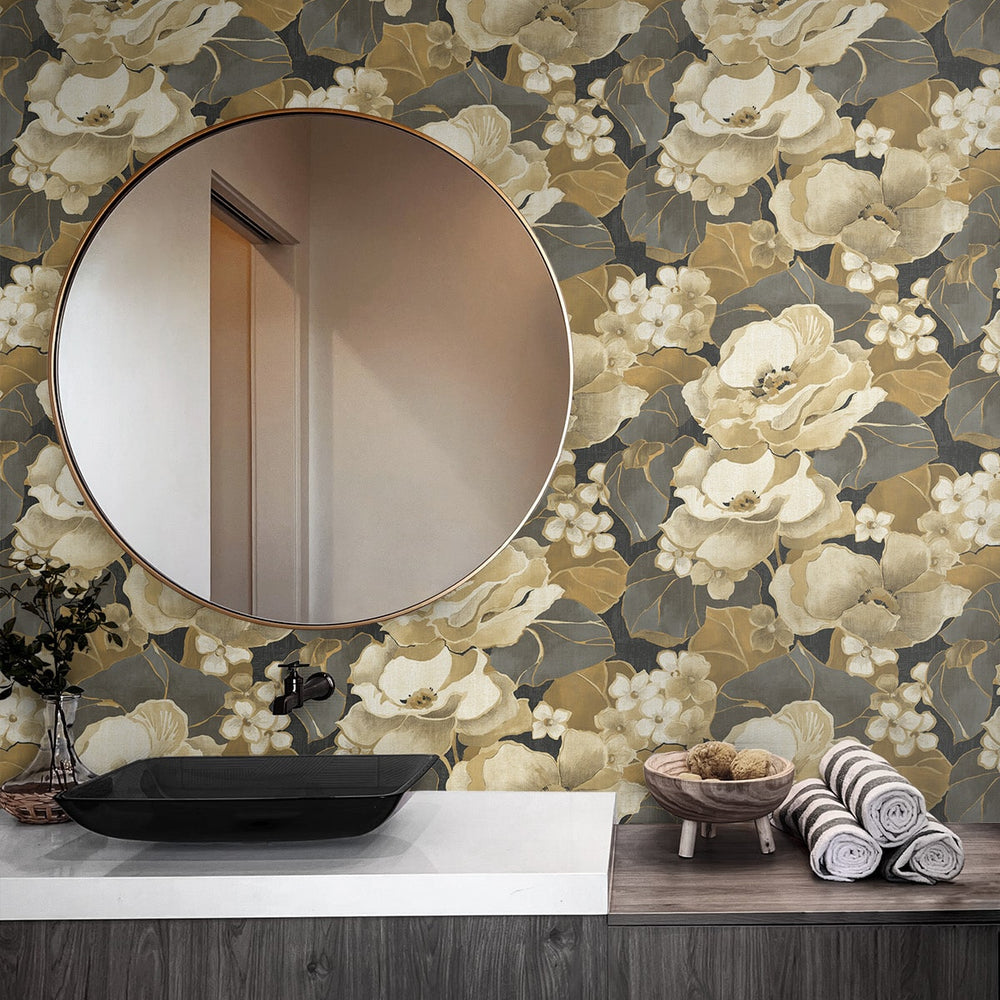 
                  
                    Floral peel and stick wallpaper bathroom NW49600 from NextWall
                  
                