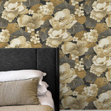 Floral peel and stick wallpaper accent NW49600 from NextWall
