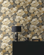 Floral peel and stick wallpaper entryway NW49600 from NextWall