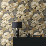 Floral peel and stick wallpaper entryway NW49600 from NextWall