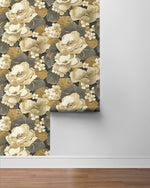 Floral peel and stick wallpaper roll NW49600 from NextWall
