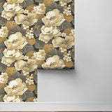Floral peel and stick wallpaper roll NW49600 from NextWall