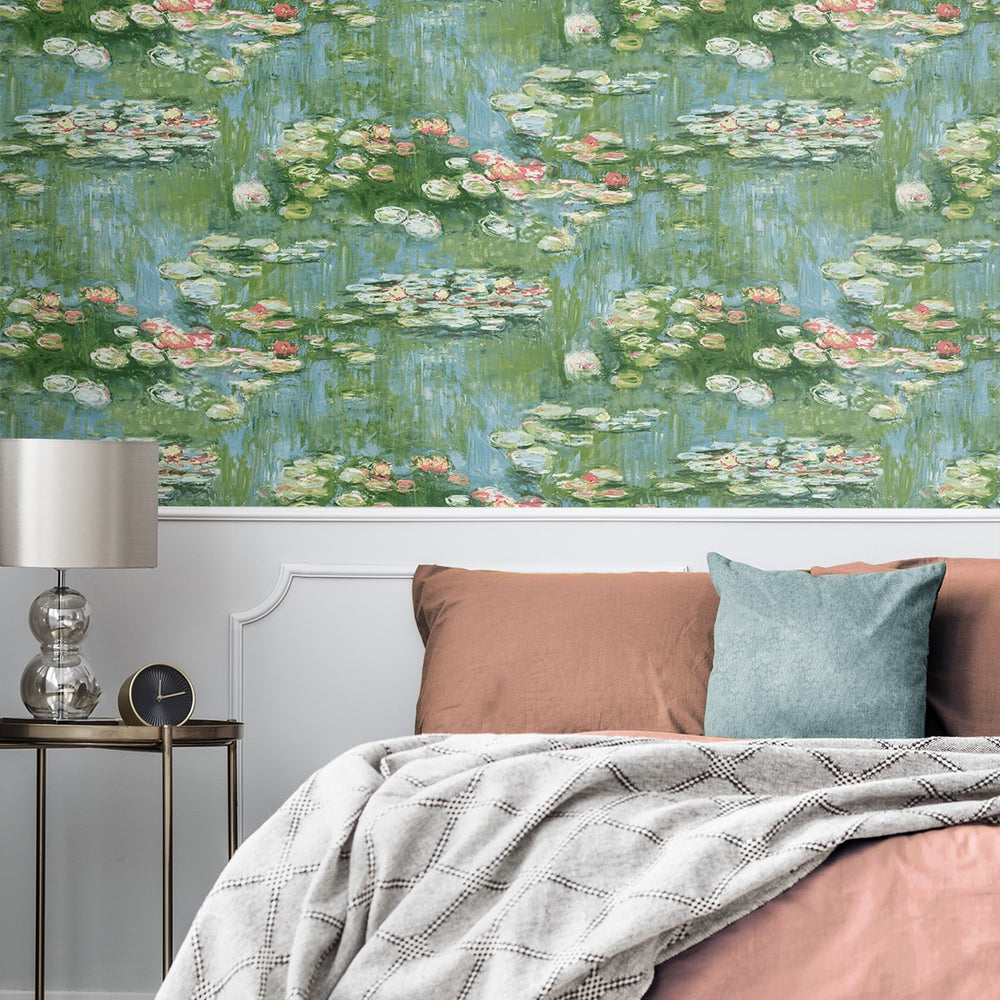 Impressionistic peel and stick wallpaper bedroom NW50002 from NextWall
