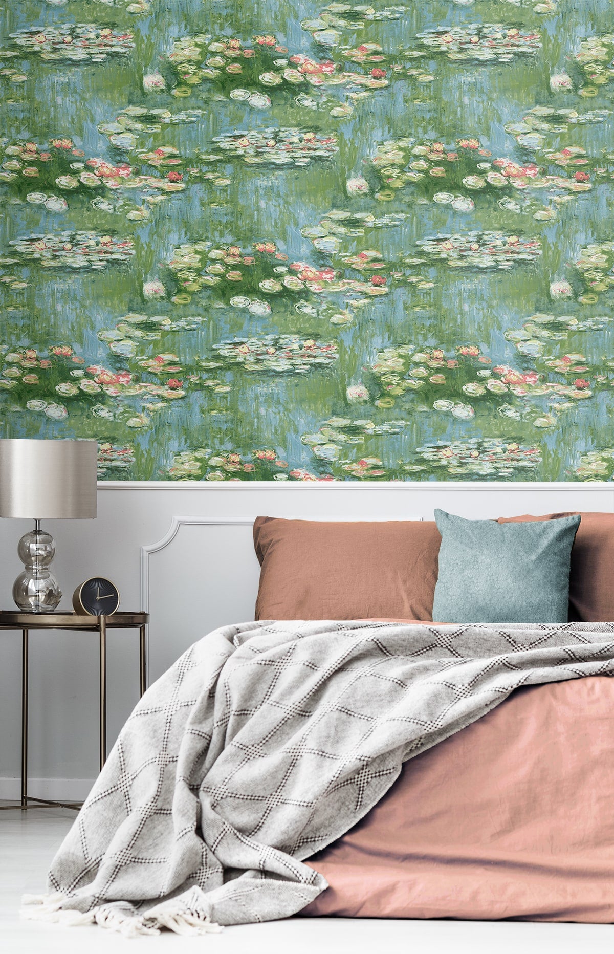 Impressionistic peel and stick wallpaper bedroom NW50002 from NextWall