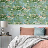 Impressionistic peel and stick wallpaper bedroom NW50002 from NextWall