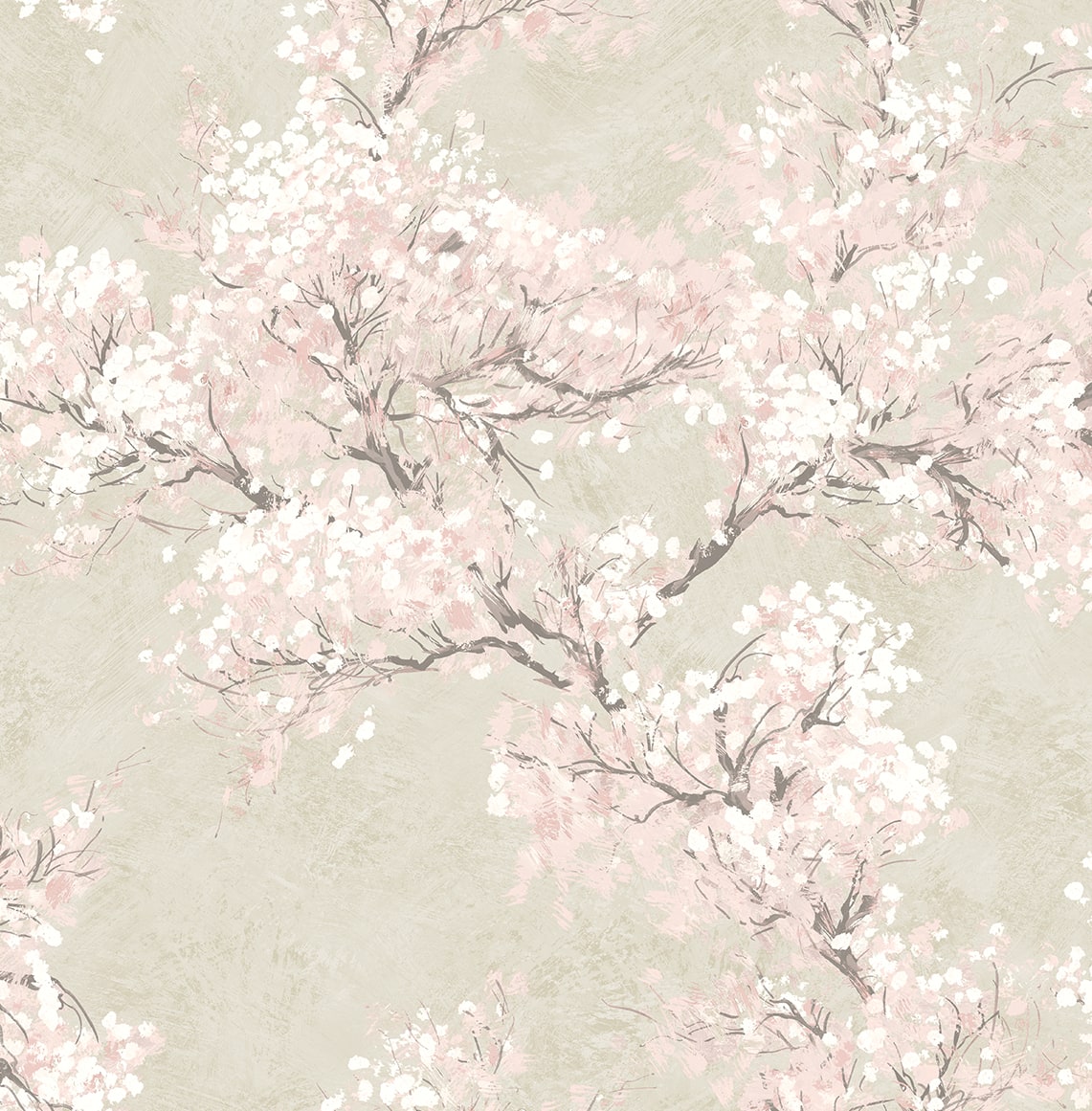 Cherry blossom floral impressionistic peel and stick wallpaper NW50101 from NextWall