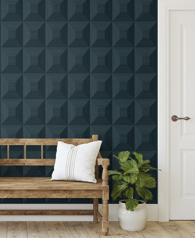 NW50302 geometric peel and stick wallpaper entryway from NextWall