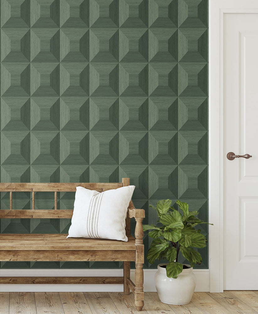 NW50304 geometric peel and stick wallpaper entryway from NextWall