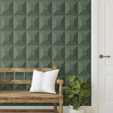NW50304 geometric peel and stick wallpaper entryway from NextWall