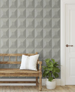 NW50308 geometric peel and stick wallpaper entryway from NextWall