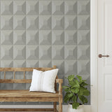 NW50308 geometric peel and stick wallpaper entryway from NextWall