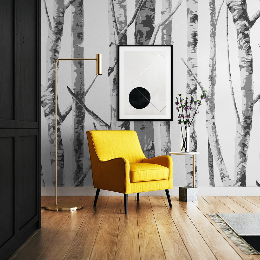 
                  
                    NZ10400M winter birch tree peel and stick wall mural sitting room from NextWall
                  
                