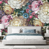 NZ10706M english garden floral peel and stick wall mural bedroom from NextWall