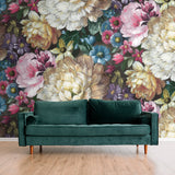 NZ10706M english garden floral peel and stick wall mural decor from NextWall