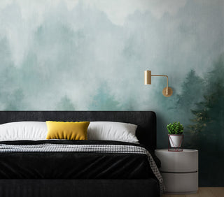NZ10904M daybreak forest peel and stick wall mural bedroom from NextWall
