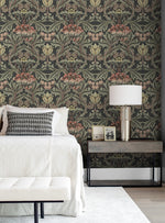 Prepasted wallpaper vintage morris bedroom PR10001 from Seabrook Designs