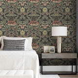 Prepasted wallpaper vintage morris bedroom PR10001 from Seabrook Designs