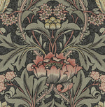 Acanthus Floral Vintage Prepasted Wallpaper