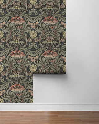 Prepasted wallpaper vintage morris roll PR10001 from Seabrook Designs