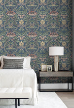 Prepasted wallpaper vintage morris bedroom PR10002 from Seabrook Designs