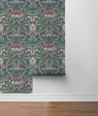 Prepasted wallpaper vintage morris roll PR10002 from Seabrook Designs